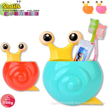 Creative Home Accessories Cartoon snail  Toothpaste Holder Bathroom Sets Suction Hooks Tooth Brush Holder
